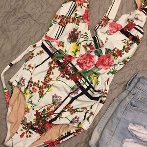 Anthropologie Floral SwimSuit